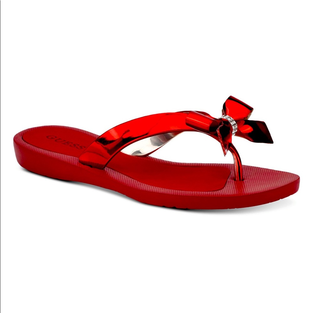 Brand new Guess tutu bow flip flops